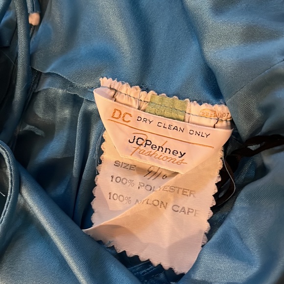 Vintage Blue Disco Dress - Picture 5 of 6